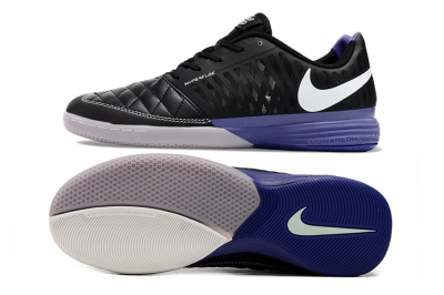 Unisex Nike Lunar Gato 2 IC Indoor & Futsal Low-Tops Football Shoes - Black/White/Purple