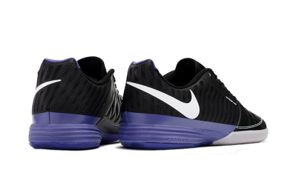 Unisex Nike Lunar Gato 2 IC Indoor & Futsal Low-Tops Football Shoes - Black/White/Purple