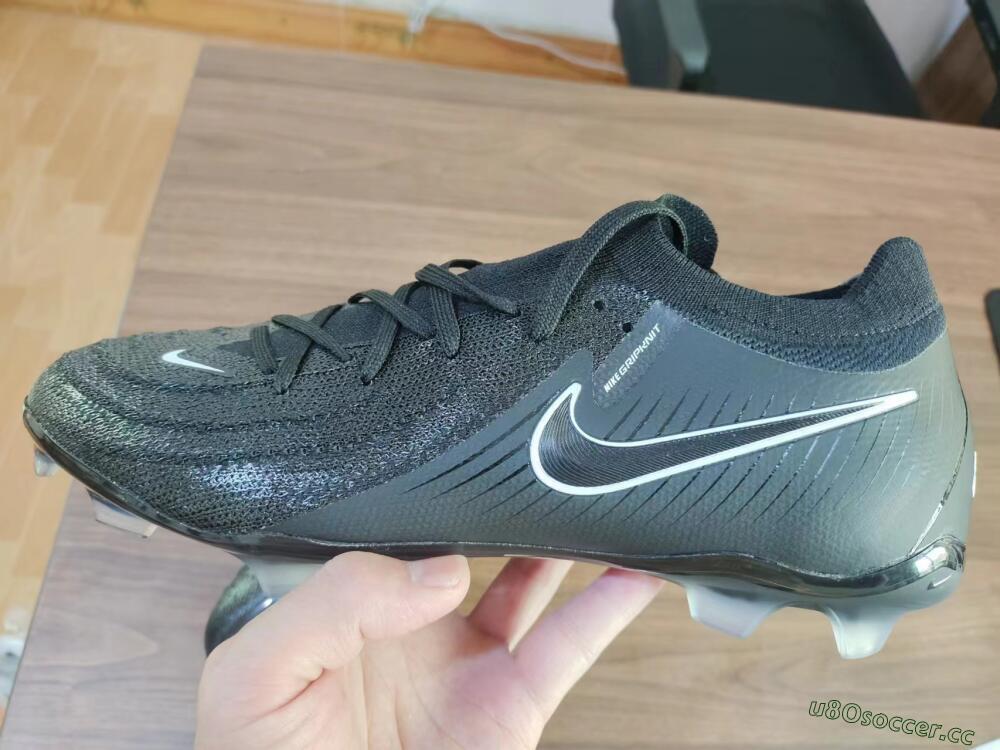 Men's Nike Phantom Luna Elite Low FG Firm Ground Low-Tops Football Boots - Grey/Black/White