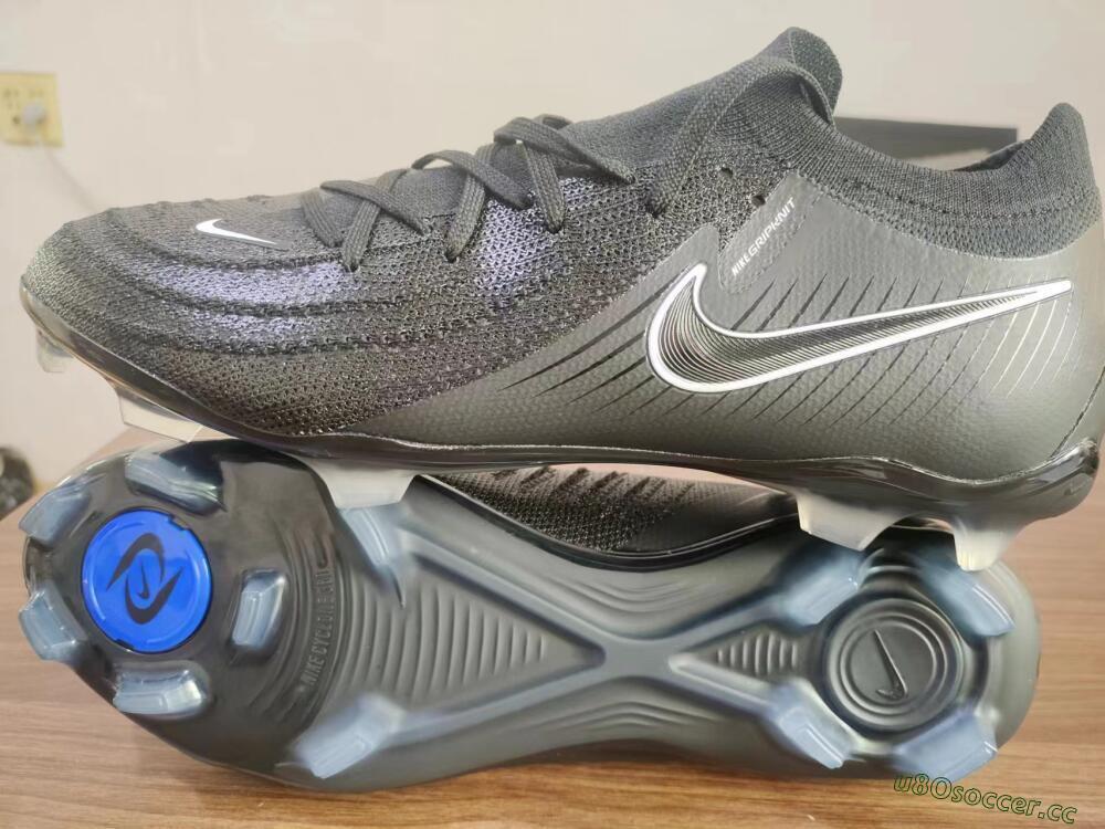 Men's Nike Phantom Luna Elite Low FG Firm Ground Low-Tops Football Boots - Grey/Black/White
