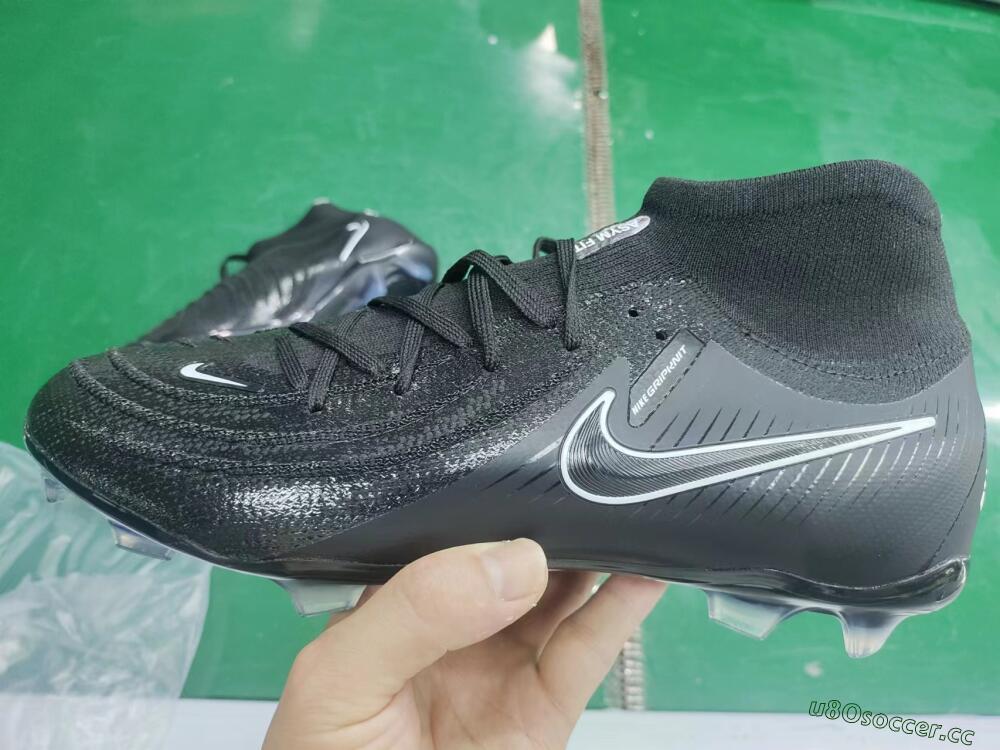 Men's Nike Phantom Luna Elite FG Firm Ground High-Tops Football Boots - Black/White/Blue