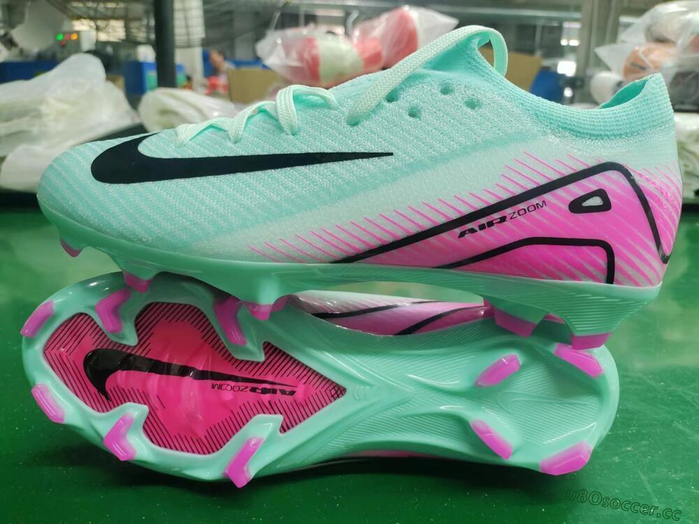 Men's Nike Air Zoom Mercurial Vapor 16 Elite FG Firm Ground Low-Tops Football Boots - Jade/Black/Pink