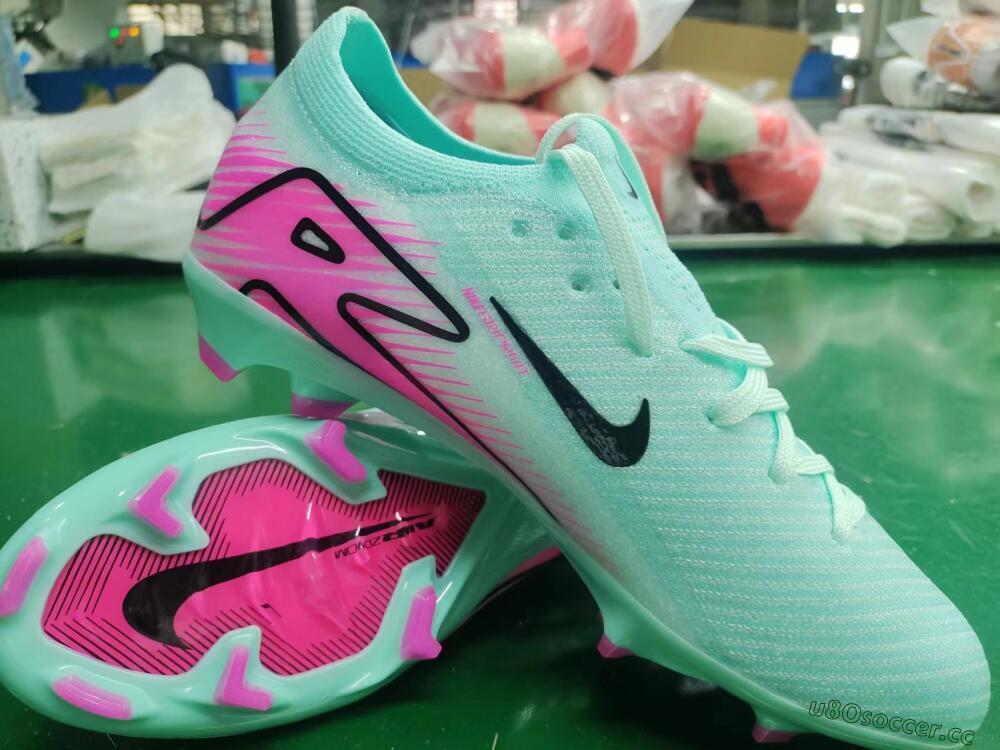 Men's Nike Air Zoom Mercurial Vapor 16 Elite FG Firm Ground Low-Tops Football Boots - Jade/Black/Pink