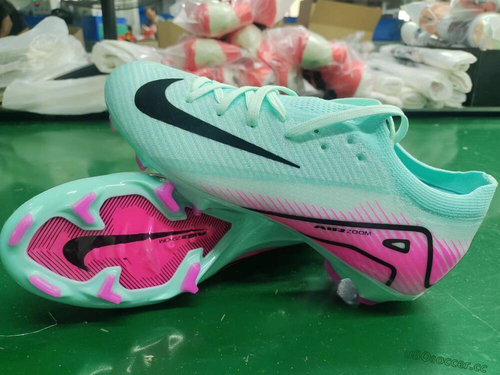 Men's Nike Air Zoom Mercurial Vapor 16 Elite FG Firm Ground Low-Tops Football Boots - Jade/Black/Pink