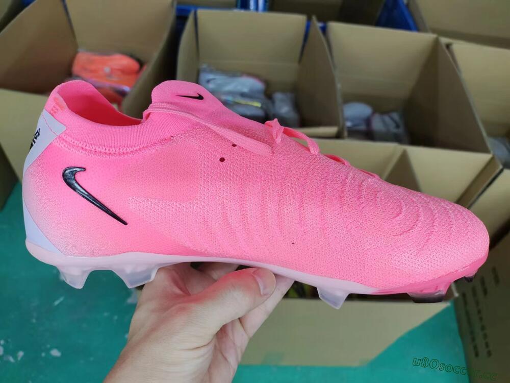 Men's Nike Phantom Luna Elite FG Firm Ground Low-Tops Football Boots - Pink/Black