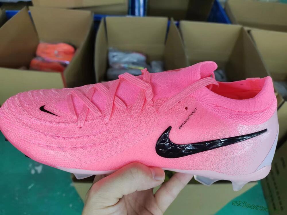 Men's Nike Phantom Luna Elite FG Firm Ground Low-Tops Football Boots - Pink/Black