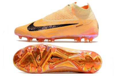 Men's Nike Phantom GX Elite DF Link Blaze Pack FG Firm Ground High-Tops Football Boots - Citron Tint/Burgundy Crush