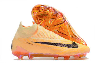 Men's Nike Phantom GX Elite DF Link Blaze Pack FG Firm Ground High-Tops Football Boots - Citron Tint/Burgundy Crush