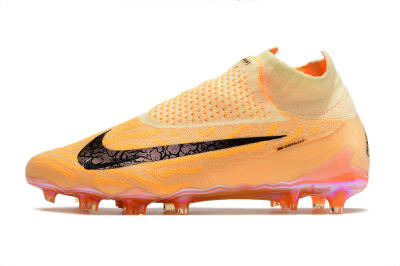 Men's Nike Phantom GX Elite DF Link Blaze Pack FG Firm Ground High-Tops Football Boots - Citron Tint/Burgundy Crush