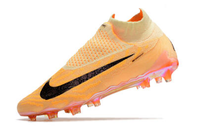 Men's Nike Phantom GX Elite DF Link Blaze Pack FG Firm Ground High-Tops Football Boots - Citron Tint/Burgundy Crush