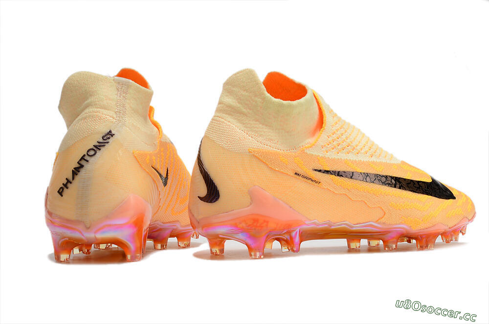 Men's Nike Phantom GX Elite DF Link Blaze Pack FG Firm Ground High-Tops Football Boots - Citron Tint/Burgundy Crush 6