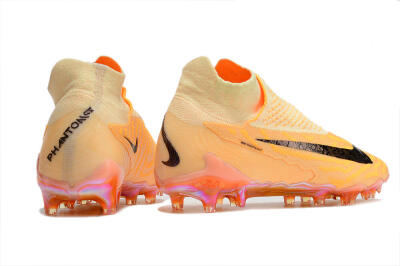 Men's Nike Phantom GX Elite DF Link Blaze Pack FG Firm Ground High-Tops Football Boots - Citron Tint/Burgundy Crush