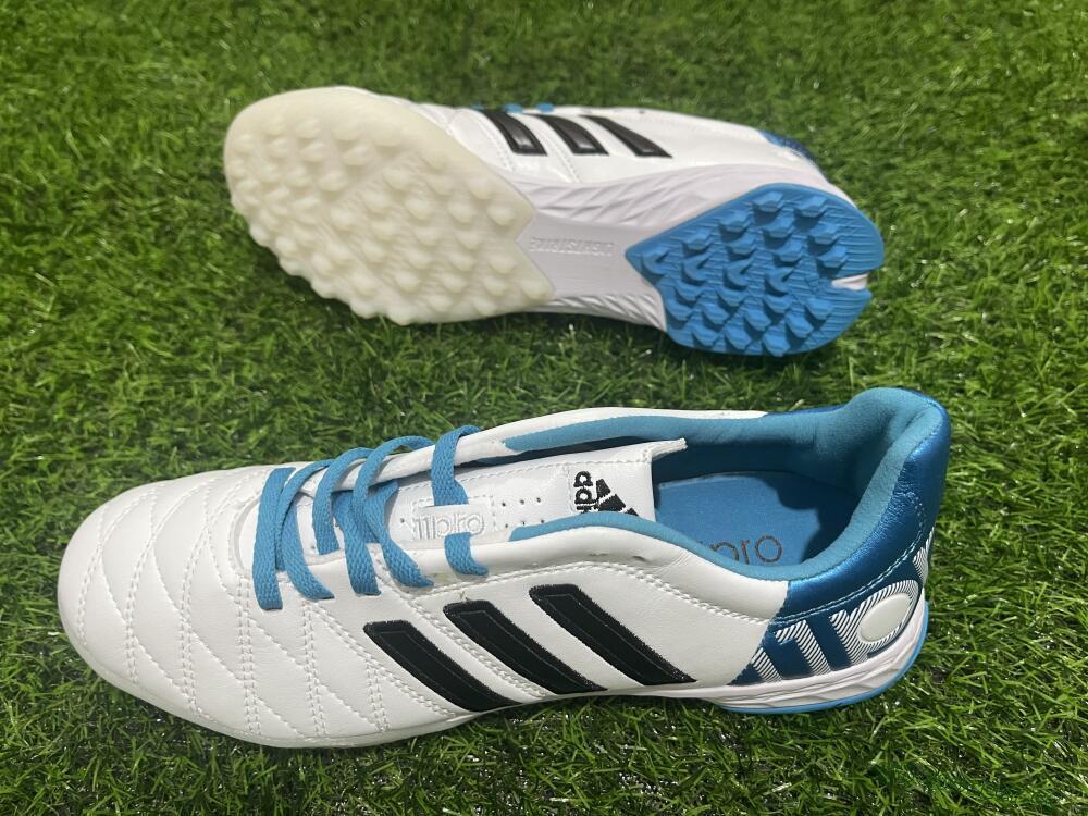 Men's Adidas AdiPure 11Pro X PD25 Trx TF Artificial Turf Low-Tops Football Shoes - White/Black/Blue