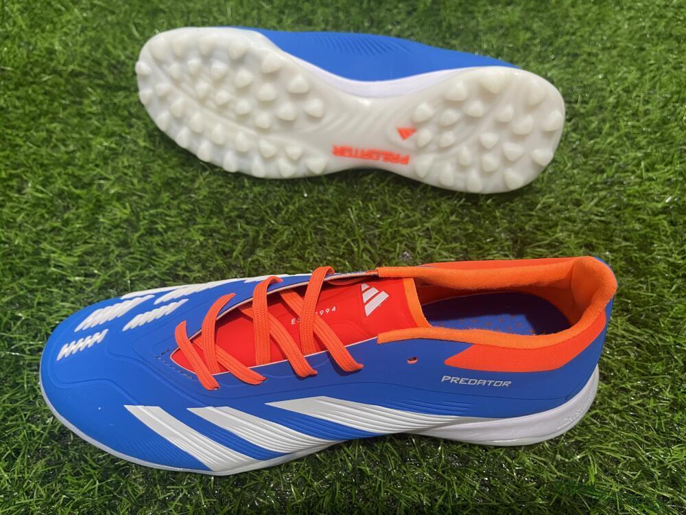 Unisex Adidas Predator 24 Elite TF Artificial Turf Low-Tops Football Shoes - Blue/Red/White