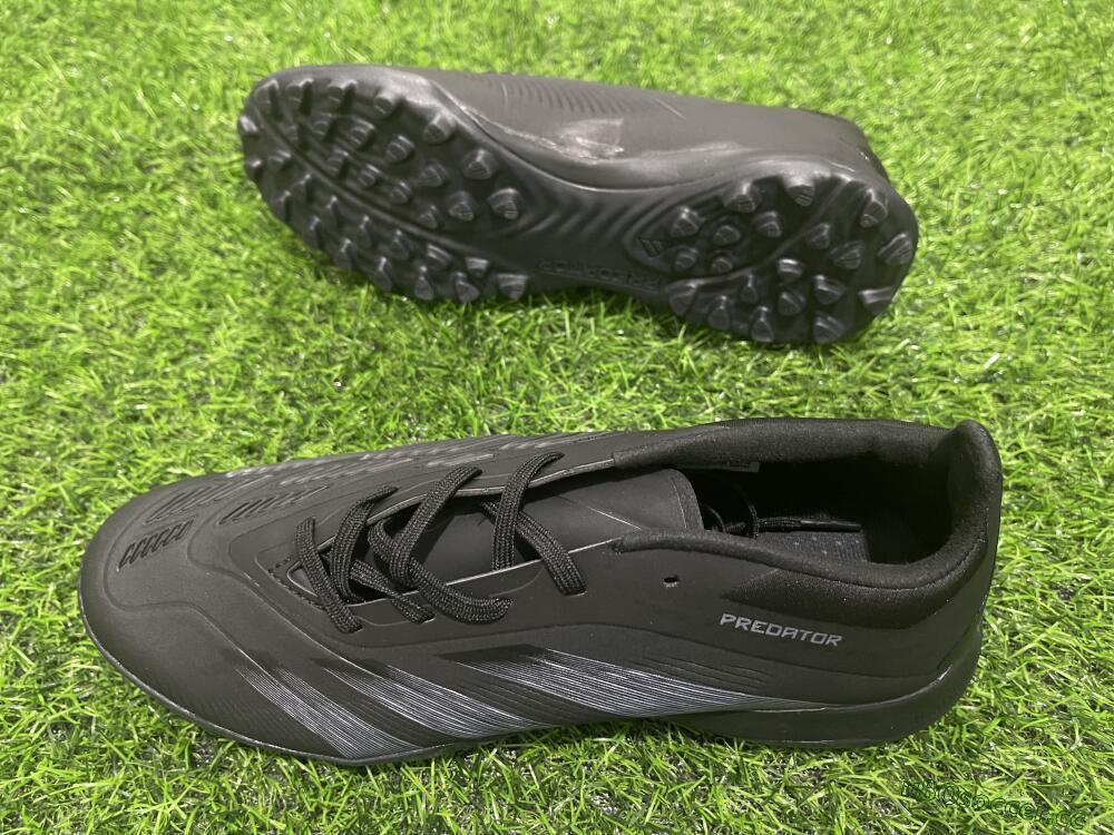 Men's Adidas Predator 24 Elite TF Artificial Turf Low-Tops Football Shoes - Black/Silver/Black