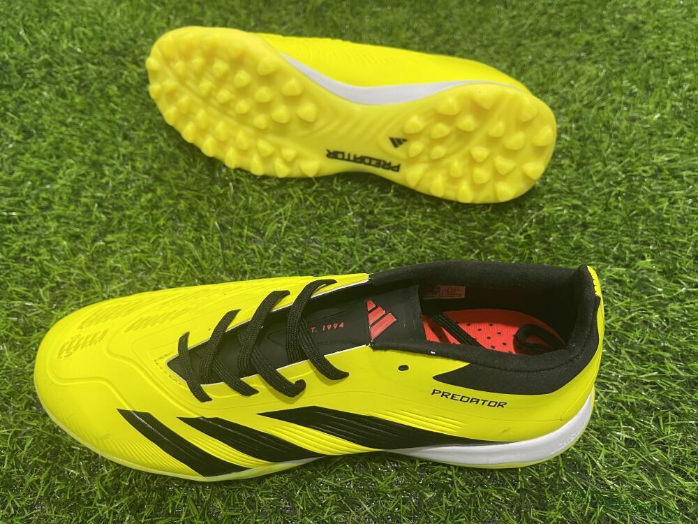 Men's Adidas Predator 24 Elite TF Artificial Turf Low-Tops Football Shoes - Yellow/Black/White