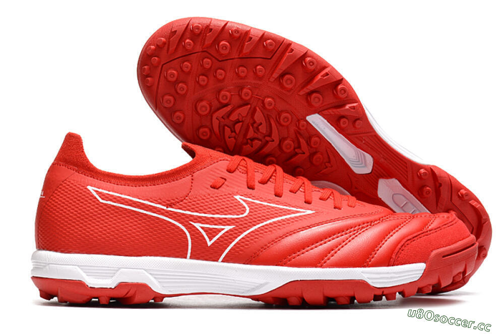 Men's Mizuno Morelia Neo Sala β TF Artificial Turf Low-Tops Football Shoes - Red/White 2