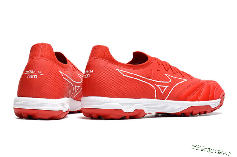 Men's Mizuno Morelia Neo Sala β TF Artificial Turf Low-Tops Football Shoes - Red/White 6