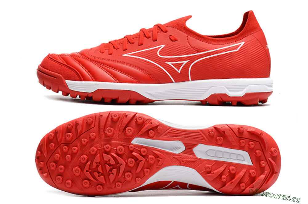 Men's Mizuno Morelia Neo Sala β TF Artificial Turf Low-Tops Football Shoes - Red/White 1