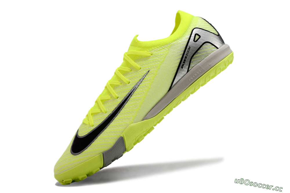 Men's Nike Air Zoom Mercurial Vapor 16 Elite TF Artificial Turf Low-Tops Football Shoes - Yellow/Black/Silver/Grey 4