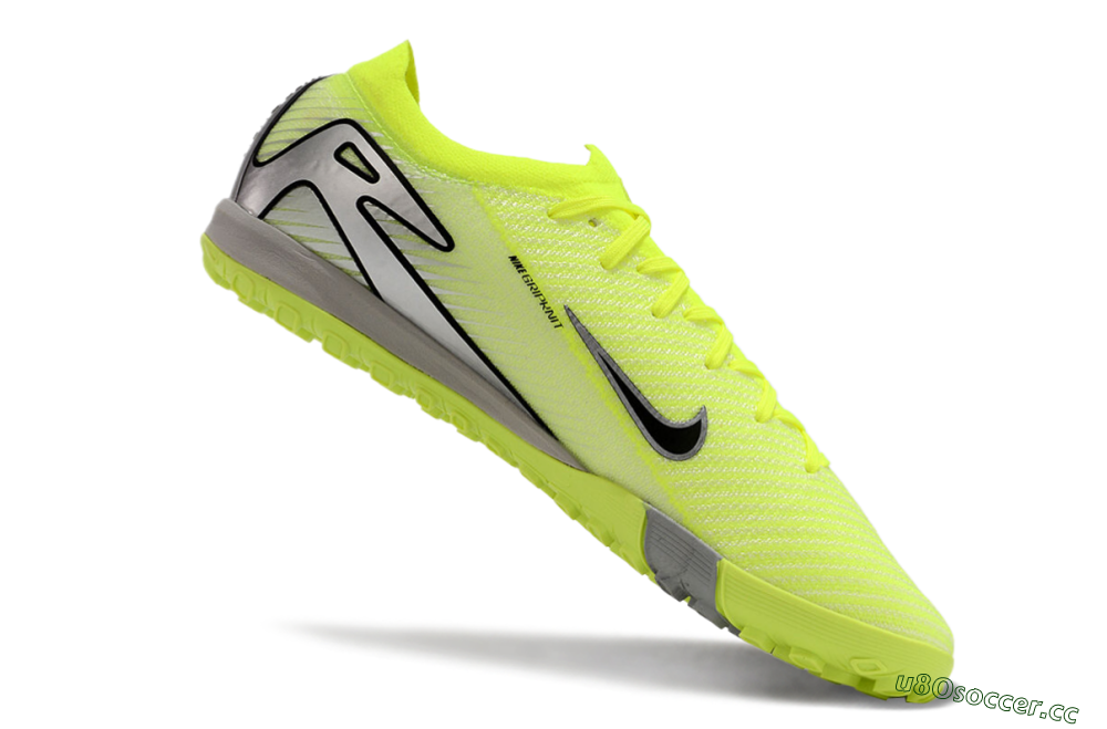 Men's Nike Air Zoom Mercurial Vapor 16 Elite TF Artificial Turf Low-Tops Football Shoes - Yellow/Black/Silver/Grey 5