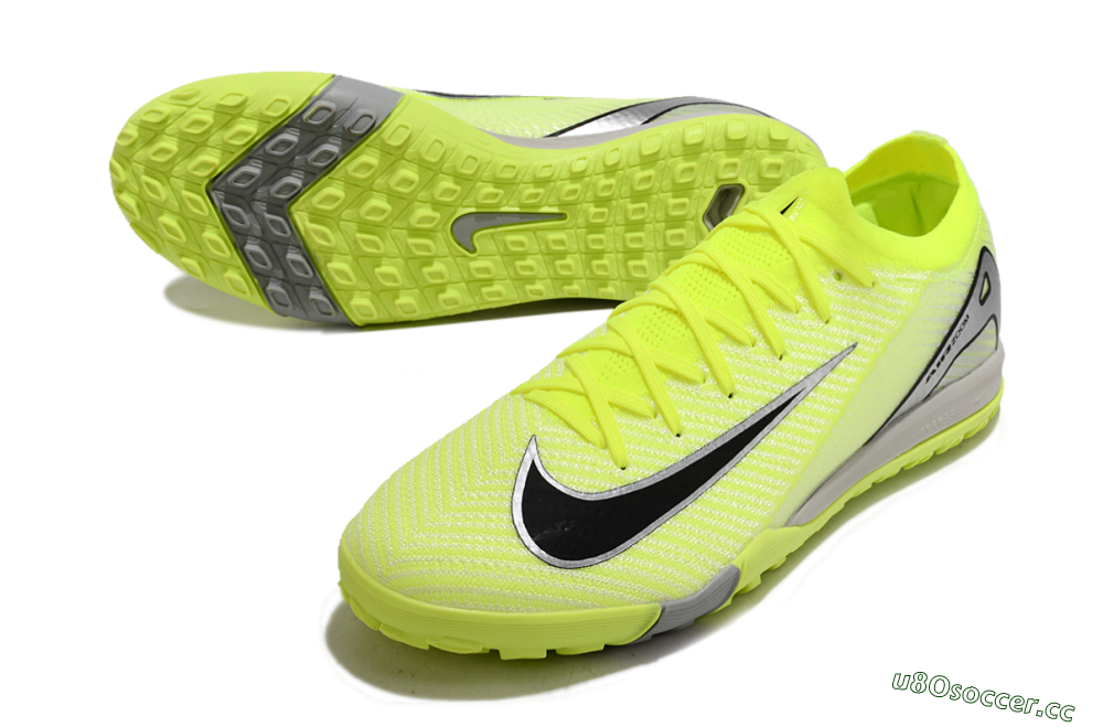 Men's Nike Air Zoom Mercurial Vapor 16 Elite TF Artificial Turf Low-Tops Football Shoes - Yellow/Black/Silver/Grey 3