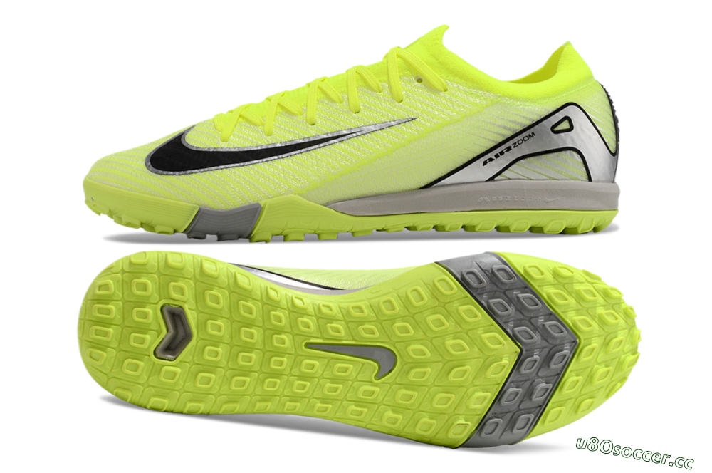 Men's Nike Air Zoom Mercurial Vapor 16 Elite TF Artificial Turf Low-Tops Football Shoes - Yellow/Black/Silver/Grey 1