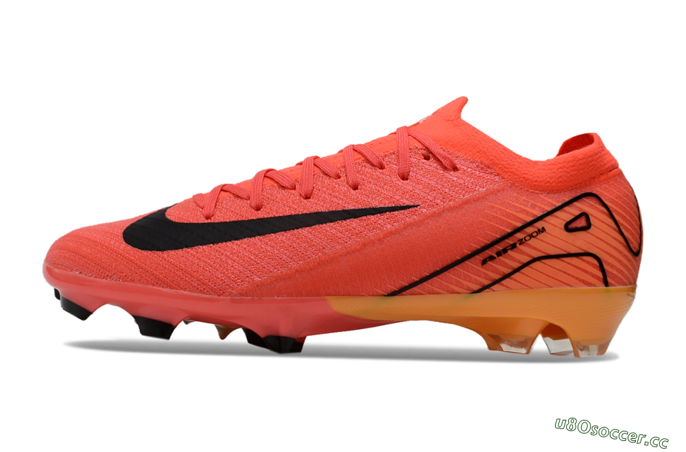 Men's Nike Air Zoom Mercurial Vapor 16 Elite FG Firm Ground Low-Tops Football Boots - Red/Black/Yellow 0