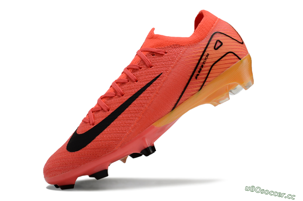 Men's Nike Air Zoom Mercurial Vapor 16 Elite FG Firm Ground Low-Tops Football Boots - Red/Black/Yellow 4
