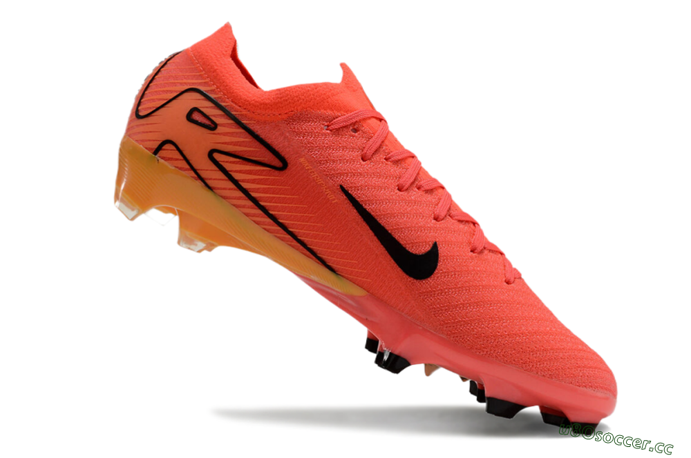 Men's Nike Air Zoom Mercurial Vapor 16 Elite FG Firm Ground Low-Tops Football Boots - Red/Black/Yellow 5