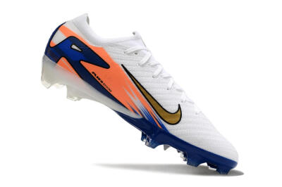 Men's Nike Air Zoom Mercurial Vapor 16 Elite FG Firm Ground Low-Tops Football Boots - White/Yellow/Orange/Blue