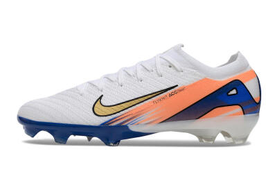 Men's Nike Air Zoom Mercurial Vapor 16 Elite FG Firm Ground Low-Tops Football Boots - White/Yellow/Orange/Blue
