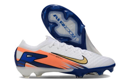 Men's Nike Air Zoom Mercurial Vapor 16 Elite FG Firm Ground Low-Tops Football Boots - White/Yellow/Orange/Blue
