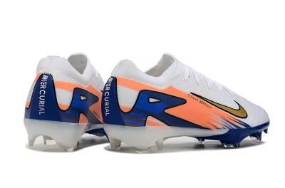 Men's Nike Air Zoom Mercurial Vapor 16 Elite FG Firm Ground Low-Tops Football Boots - White/Yellow/Orange/Blue