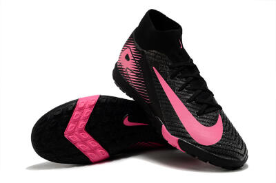 Unisex Nike Air Zoom Mercurial Superfly 10 Elite TF Artificial Turf High-Tops Football Shoes - Black/Pink