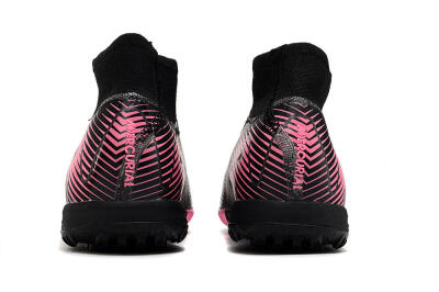 Unisex Nike Air Zoom Mercurial Superfly 10 Elite TF Artificial Turf High-Tops Football Shoes - Black/Pink