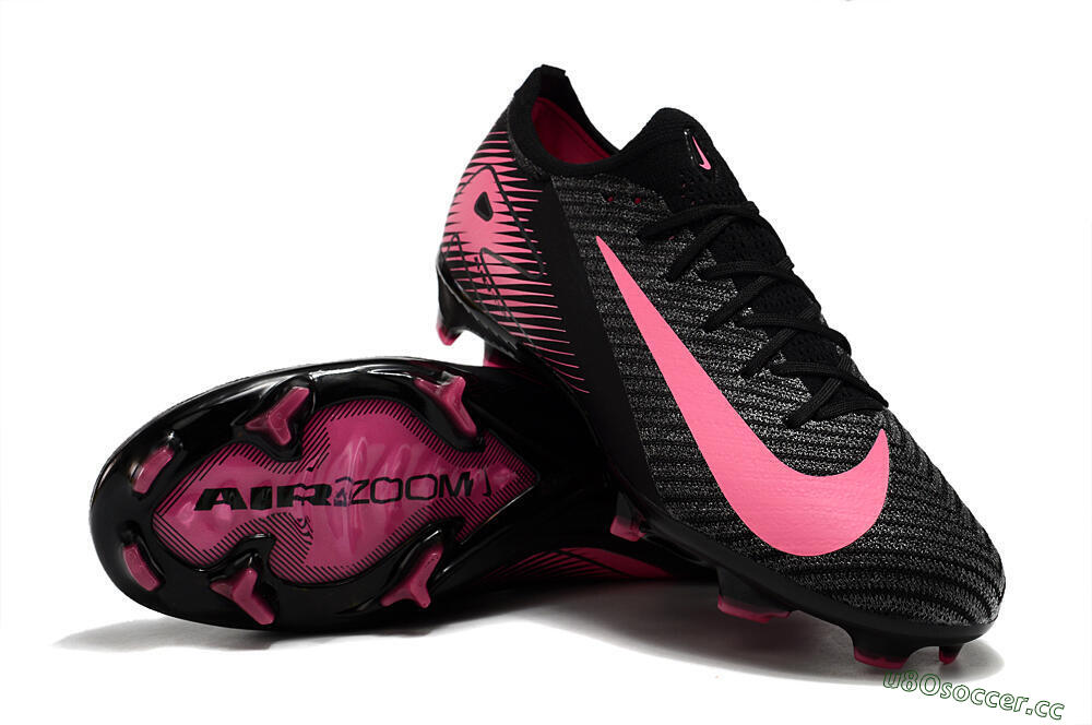 Unisex Nike Air Zoom Mercurial Vapor 16 Elite FG Firm Ground Low-Tops Football Boots - Black/Pink 3
