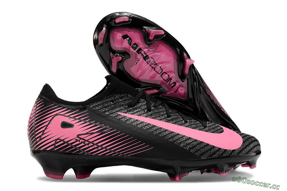 Unisex Nike Air Zoom Mercurial Vapor 16 Elite FG Firm Ground Low-Tops Football Boots - Black/Pink 2