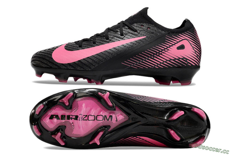 Unisex Nike Air Zoom Mercurial Vapor 16 Elite FG Firm Ground Low-Tops Football Boots - Black/Pink 1