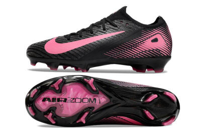 Unisex Nike Air Zoom Mercurial Vapor 16 Elite FG Firm Ground Low-Tops Football Boots - Black/Pink