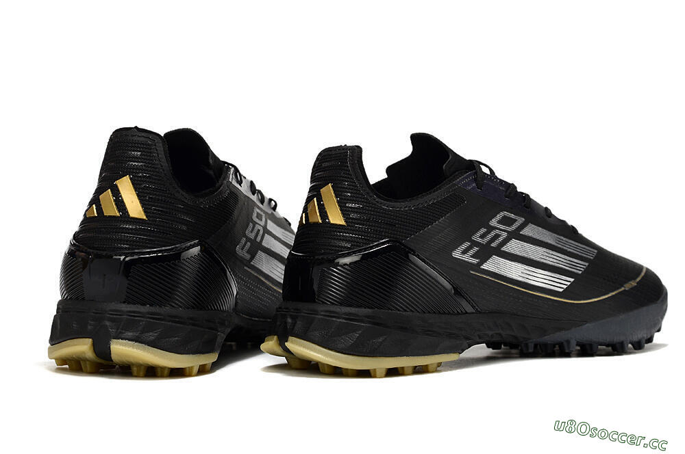 Men's Adidas F50 Elite TF Artificial Turf Low-Tops Football Shoes - Black/Yellow/White 6