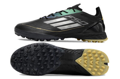 Men's Adidas F50 Elite TF Artificial Turf Low-Tops Football Shoes - Black/Yellow/White