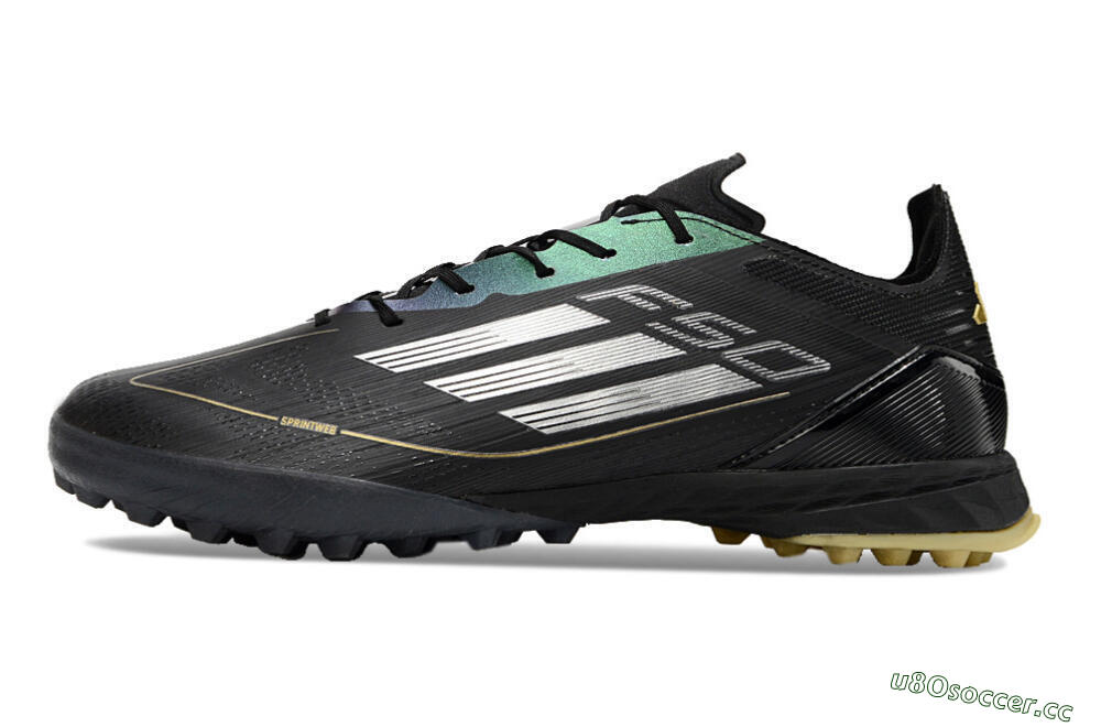 Men's Adidas F50 Elite TF Artificial Turf Low-Tops Football Shoes - Black/Yellow/White 0