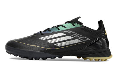Men's Adidas F50 Elite TF Artificial Turf Low-Tops Football Shoes - Black/Yellow/White