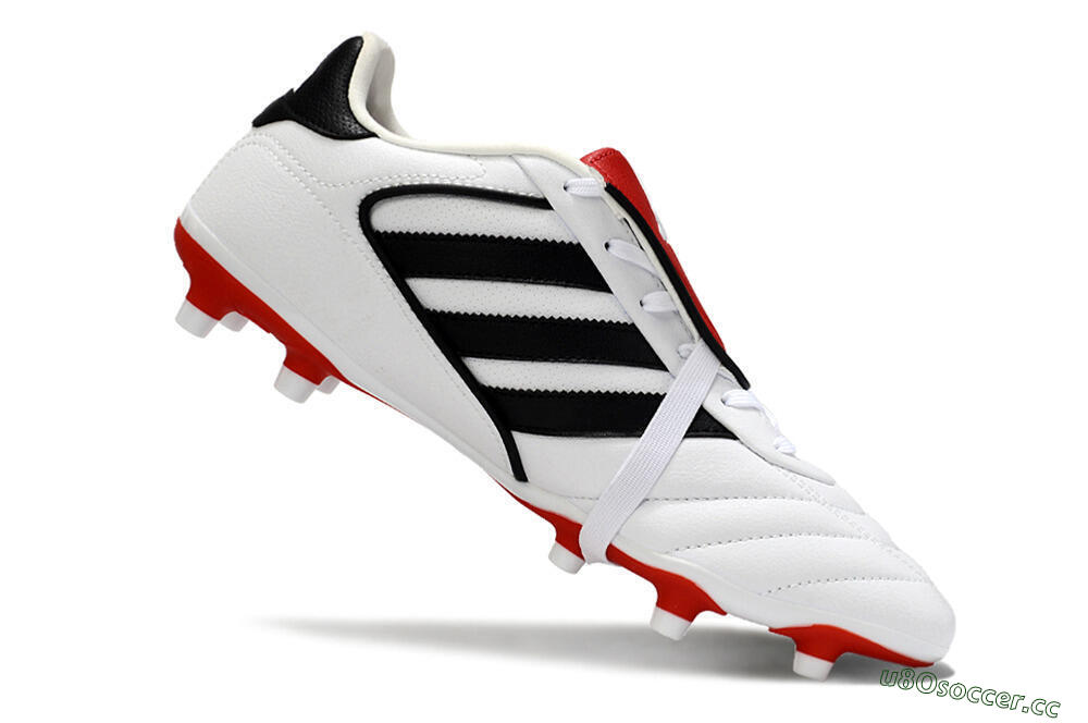 Men's Adidas Copa Gloro 2 FG Firm Ground Low-Tops Football Boots - White/Black/Red 4