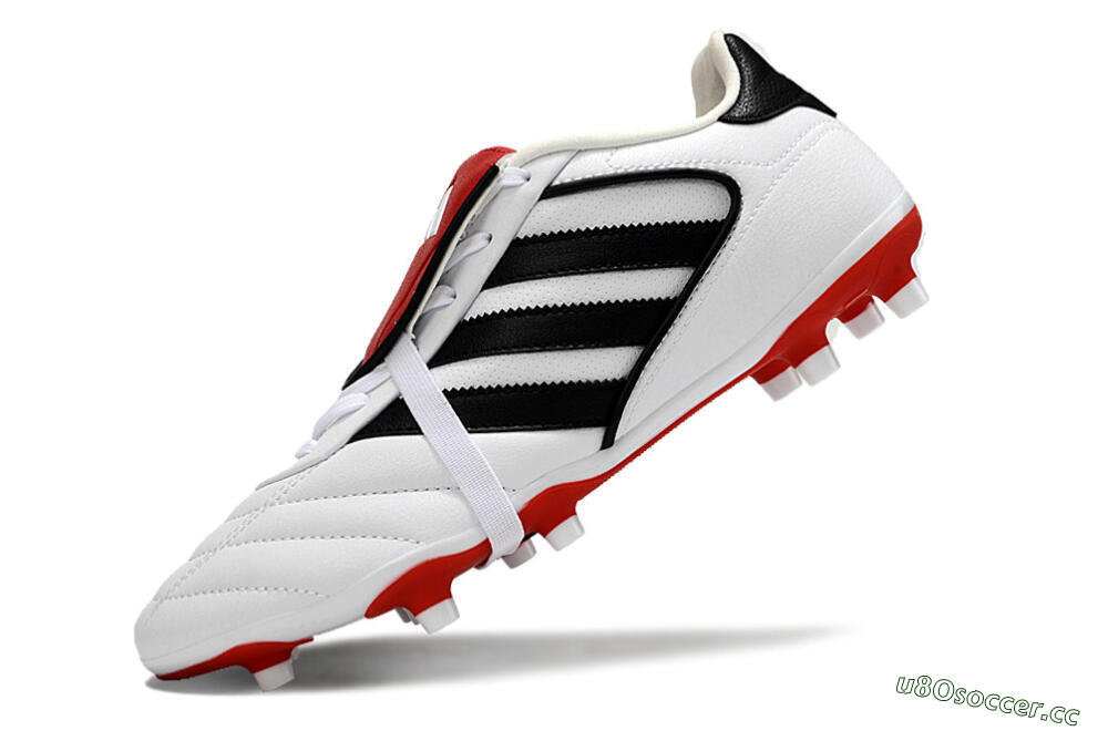 Men's Adidas Copa Gloro 2 FG Firm Ground Low-Tops Football Boots - White/Black/Red 5