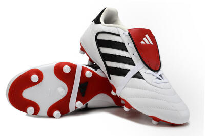 Men's Adidas Copa Gloro 2 FG Firm Ground Low-Tops Football Boots - White/Black/Red