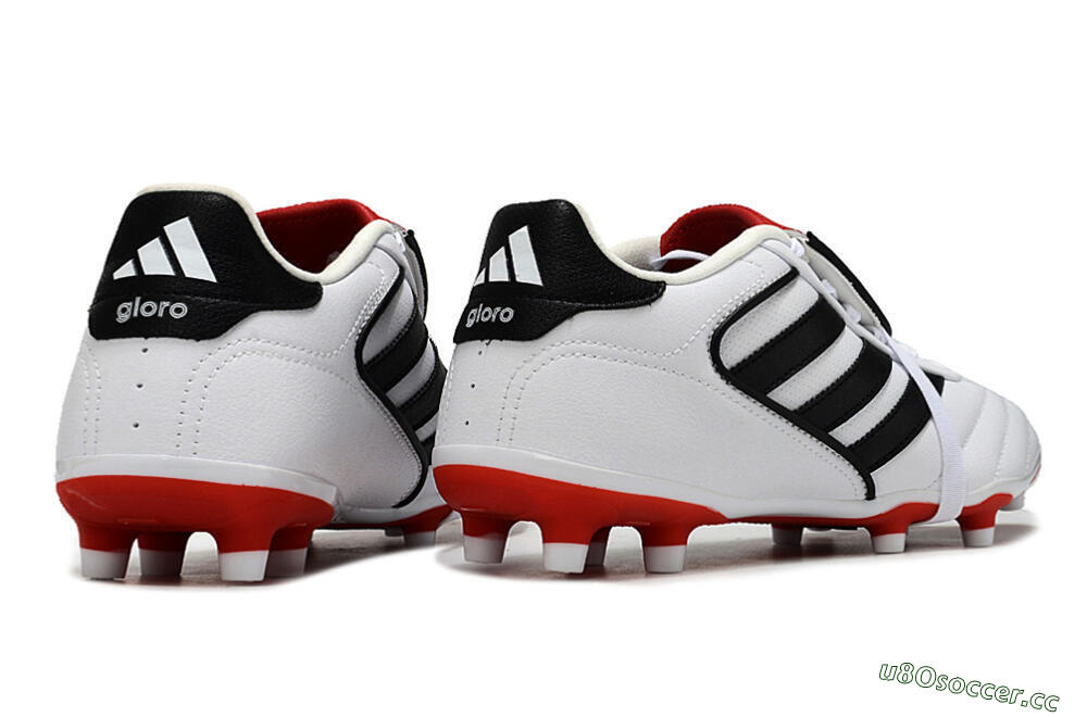 Men's Adidas Copa Gloro 2 FG Firm Ground Low-Tops Football Boots - White/Black/Red 6