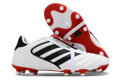 Men's Adidas Copa Gloro 2 FG Firm Ground Low-Tops Football Boots - White/Black/Red