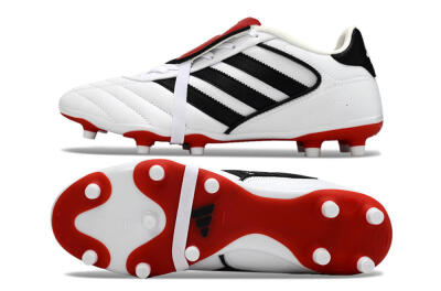 Men's Adidas Copa Gloro 2 FG Firm Ground Low-Tops Football Boots - White/Black/Red